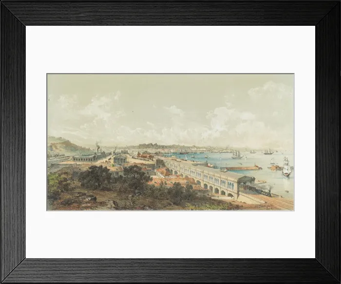 Framed Print : The opening of the state railway from Ljubljana to Trieste on July 27, 1857, 1857 Framed Print : The opening of the state railway from Ljubljana to Trieste on July 27, 1857, 1857
