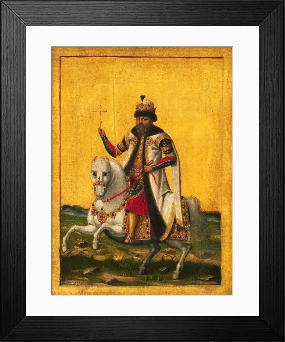 Framed Print : Equestrian portrait of the Tsar Michail I Fyodorovich of Russia (1596-1645), c. 1650-1660 Framed Print : Equestrian portrait of the Tsar Michail I Fyodorovich of Russia (1596-1645), c. 1650-1660