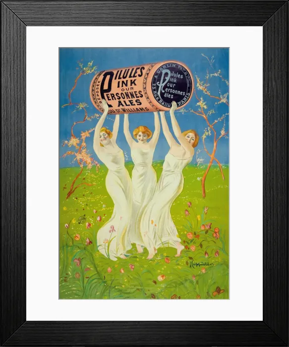 Framed Print : Pilules Pink pour Personnes Pales, 1910. Creator: Cappiello, Leonetto (1875-1942) Framed Print : Pilules Pink pour Personnes Pales, 1910. Creator: Cappiello, Leonetto (1875-1942)