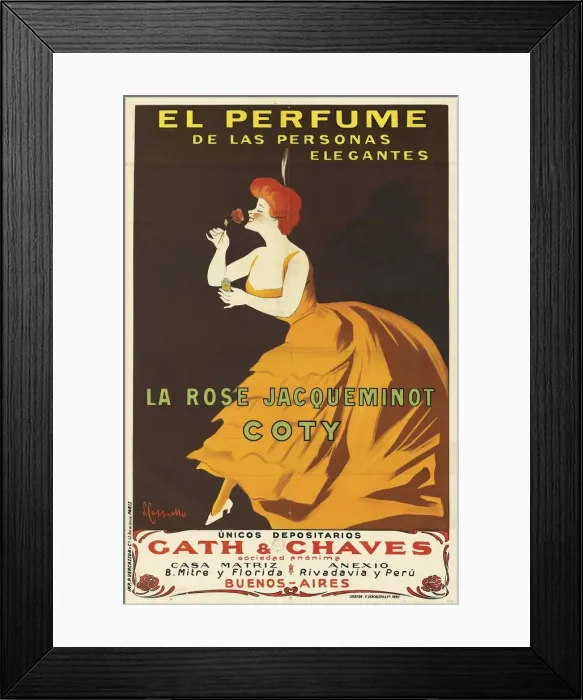 Framed Print : Coty - La Rose Jacqueminot, 1904. Creator: Cappiello, Leonetto (1875-1942) Framed Print : Coty - La Rose Jacqueminot, 1904. Creator: Cappiello, Leonetto (1875-1942)