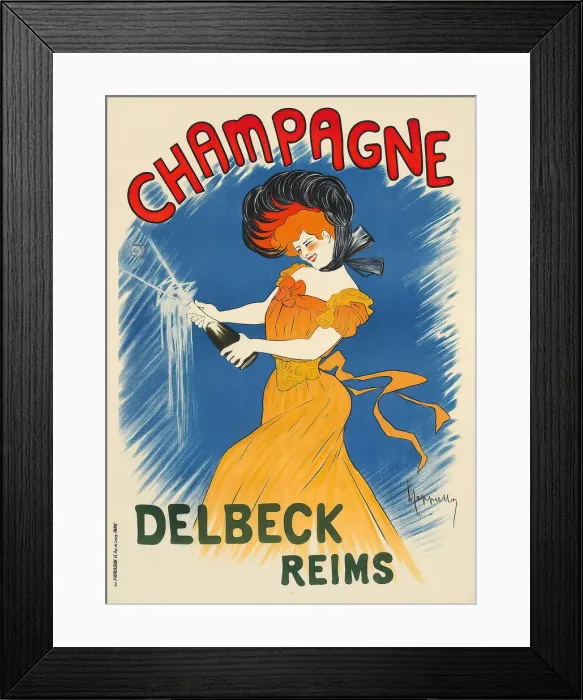 Framed Print : Champagne Delbeck, c. 1902. Creator: Cappiello, Leonetto (1875-1942) Framed Print : Champagne Delbeck, c. 1902. Creator: Cappiello, Leonetto (1875-1942)