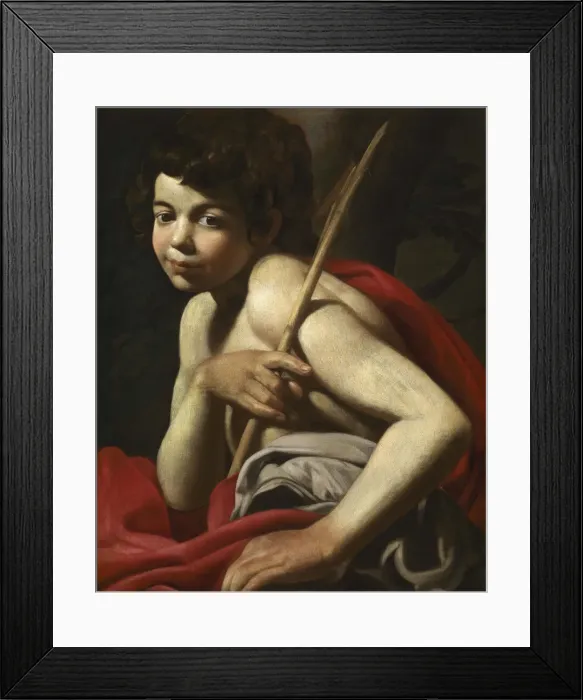 Framed Print : Saint John the Baptist as a Boy. Creator: Caracciolo, Giovanni Battista (1578-1635) Framed Print : Saint John the Baptist as a Boy. Creator: Caracciolo, Giovanni Battista (1578-1635)