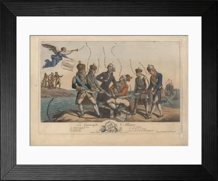 Framed Print : The Quadruple Alliance, 1800. Creator: Anonymous Framed Print : The Quadruple Alliance, 1800. Creator: Anonymous