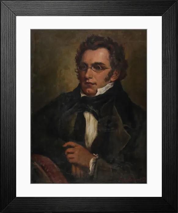 Framed Print : Portrait of Franz Schubert (1797-1828), c. 1850. Creator: Anonymous Framed Print : Portrait of Franz Schubert (1797-1828), c. 1850. Creator: Anonymous