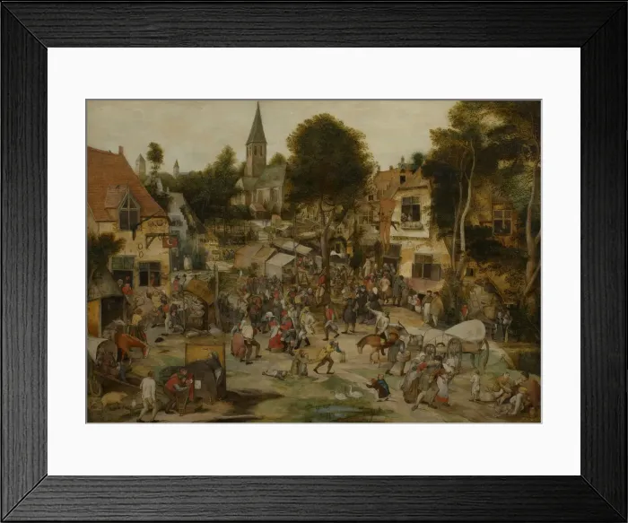 Framed Print : The Village Fair (Kermis), before 1565. Creator: Balten, Pieter (1525-1598) Framed Print : The Village Fair (Kermis), before 1565. Creator: Balten, Pieter (1525-1598)
