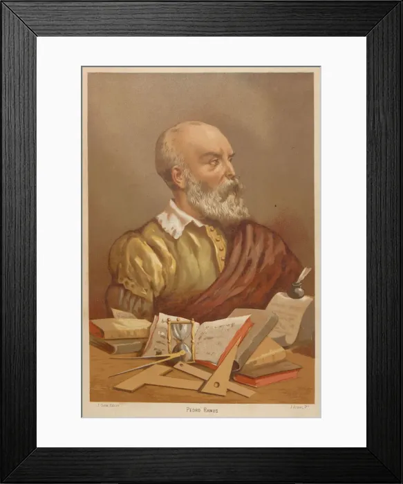 Framed Print : Petrus Ramus. From: La ciencia y sus hombres, 1879. Creator: Armet Portanell Framed Print : Petrus Ramus. From: La ciencia y sus hombres, 1879. Creator: Armet Portanell