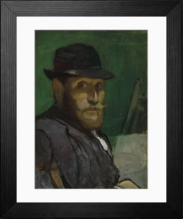 Framed Print : Self-Portrait at the easel, ca 1892. Creator: Anquetin, Louis (1861-1932) Framed Print : Self-Portrait at the easel, ca 1892. Creator: Anquetin, Louis (1861-1932)