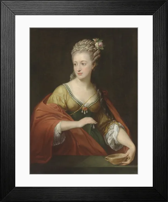 Framed Print : Portrait of Alexandra Evtikhievna Demidova (1724-1789) as Cleopatra, Early 1770s Framed Print : Portrait of Alexandra Evtikhievna Demidova (1724-1789) as Cleopatra, Early 1770s