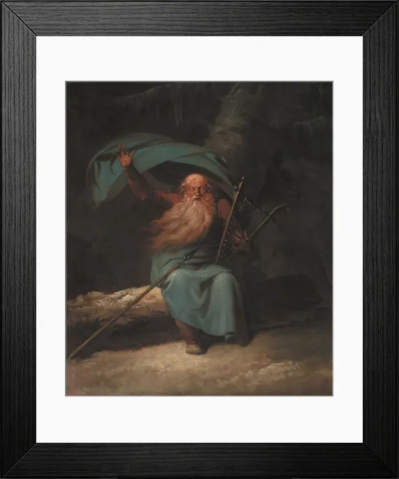 Framed Print : Ossian Singing His Swan Song, 1780-1782. Creator: Abildgaard, Nicolai Abraham (1743-1809) Framed Print : Ossian Singing His Swan Song, 1780-1782. Creator: Abildgaard, Nicolai Abraham (1743-1809)