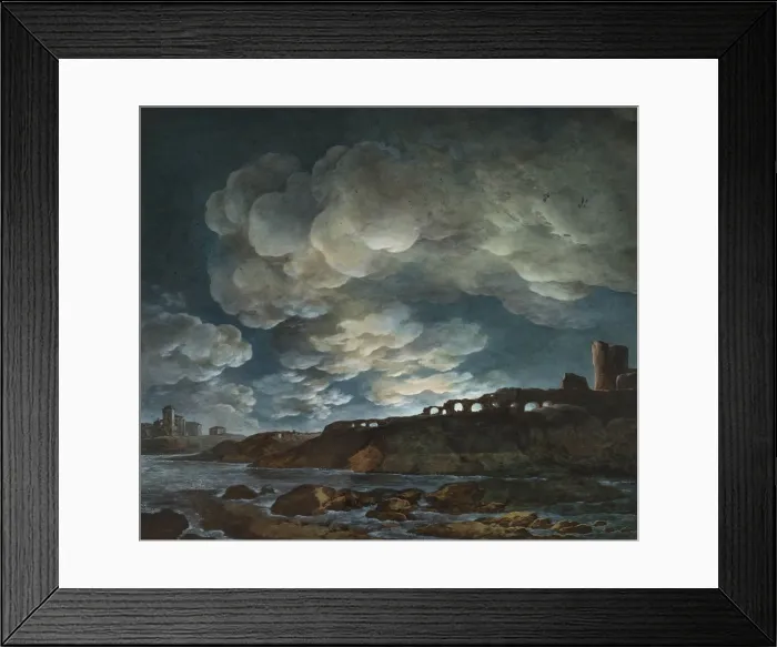 Framed Print : Full Moon Over the Sea, 1800-1810. Creator: Bagetti, Giuseppe Pietro (1764-1831) Framed Print : Full Moon Over the Sea, 1800-1810. Creator: Bagetti, Giuseppe Pietro (1764-1831)