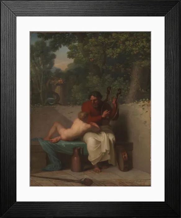 Framed Print : The Greek Poet Anacreon and Bathyll, 1808. Creator: Abildgaard Framed Print : The Greek Poet Anacreon and Bathyll, 1808. Creator: Abildgaard