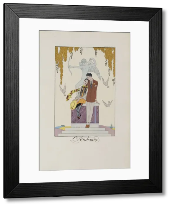 Framed Print : Falbalas et fanfreluches: L Automne, 1925. Creator: Barbier, George (1882-1932) Framed Print : Falbalas et fanfreluches: L Automne, 1925. Creator: Barbier, George (1882-1932)