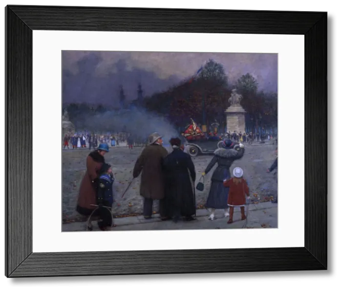 Framed Print : Drapeau allemand porteaux Invalides, c. 1914. Creator: Beraud Framed Print : Drapeau allemand porteaux Invalides, c. 1914. Creator: Beraud