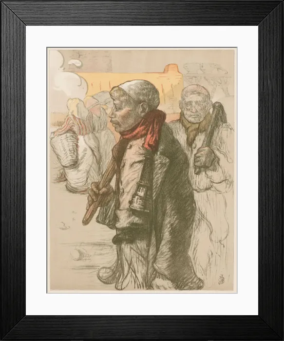 Framed Print : Au Pays Noir (In the Black Country), c. 1898. Creator: Besson Framed Print : Au Pays Noir (In the Black Country), c. 1898. Creator: Besson