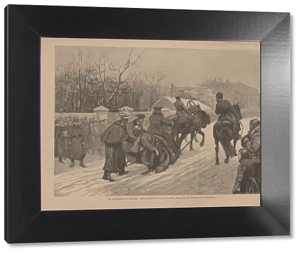 Transportation of the wounded Tsar Alexander II after the assassination, 1881