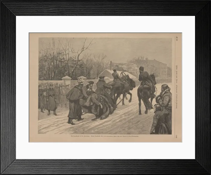 Framed Print : Transportation of the wounded Tsar Alexander II after the assassination, 1881 Framed Print : Transportation of the wounded Tsar Alexander II after the assassination, 1881