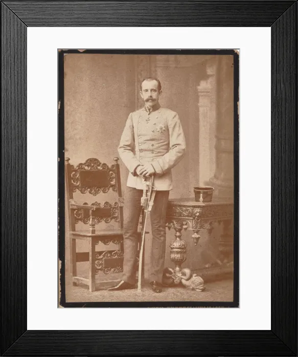 Framed Print : Rudolf, Crown Prince of Austria (1858-1889), 1888. Creator: Angerer, Victor (1839-1894) Framed Print : Rudolf, Crown Prince of Austria (1858-1889), 1888. Creator: Angerer, Victor (1839-1894)