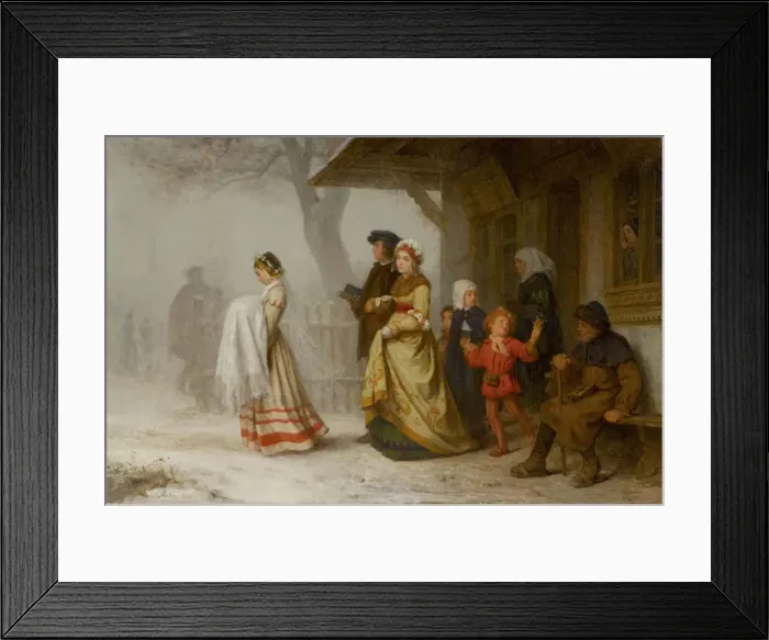 Framed Print : Baptism, 1864. Creator: Anker, Albert (1831-1910) Framed Print : Baptism, 1864. Creator: Anker, Albert (1831-1910)