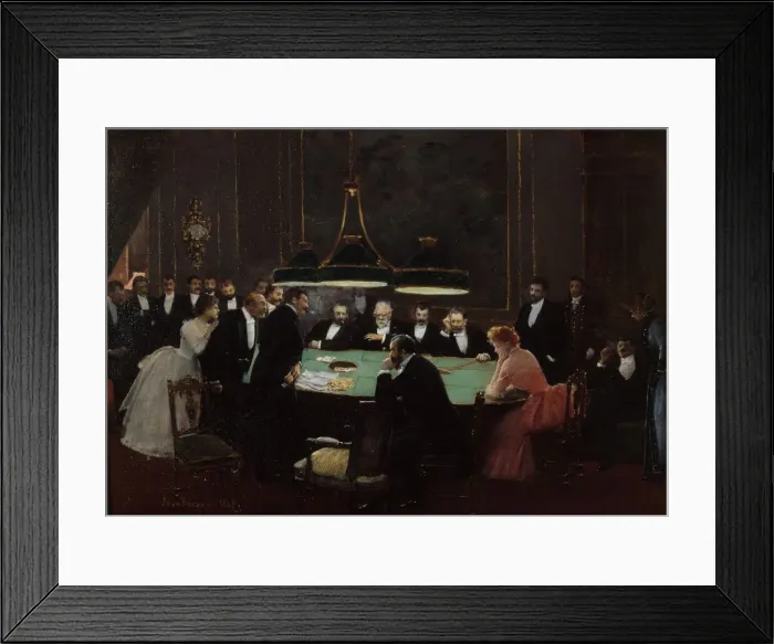 Framed Print : La salle de jeux du casino, 1889. Creator: Beraud, Jean (1849-1936) Framed Print : La salle de jeux du casino, 1889. Creator: Beraud, Jean (1849-1936)