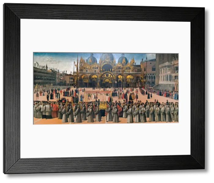 Framed Print : Procession in the Piazza San Marco in Venice, 1496. Creator: Bellini, Gentile (ca Framed Print : Procession in the Piazza San Marco in Venice, 1496. Creator: Bellini, Gentile (ca