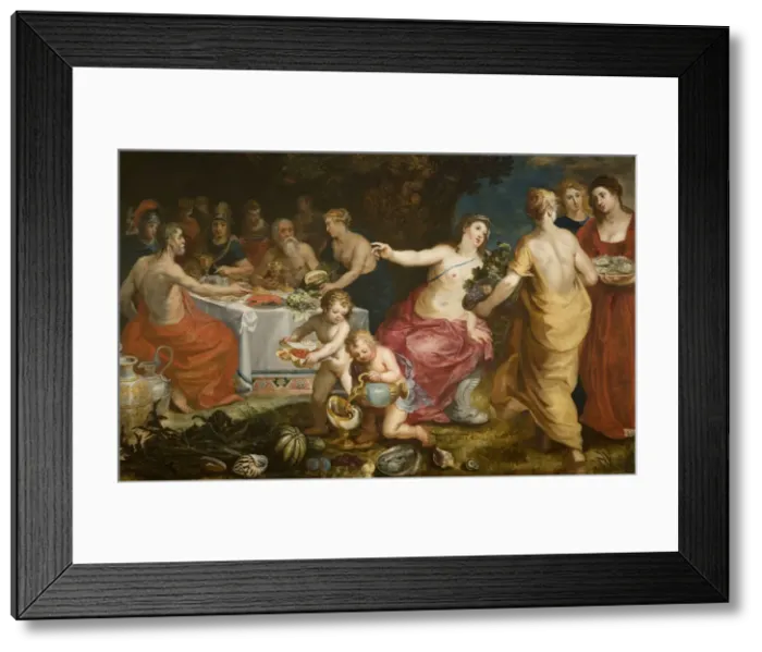Framed Print : The Feast of Achelous, 1610-1615. Creator: Balen, Hendrik I, van (1575-1632)