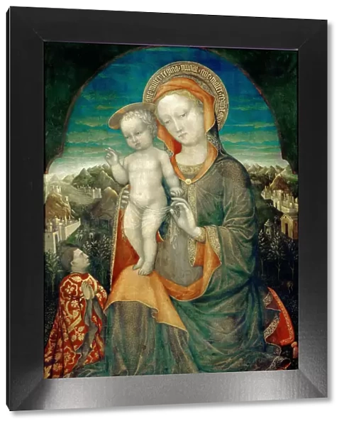 The Madonna of Humility Adored by Lionello d Este, ca 1445. Creator: Bellini, Jacopo (c