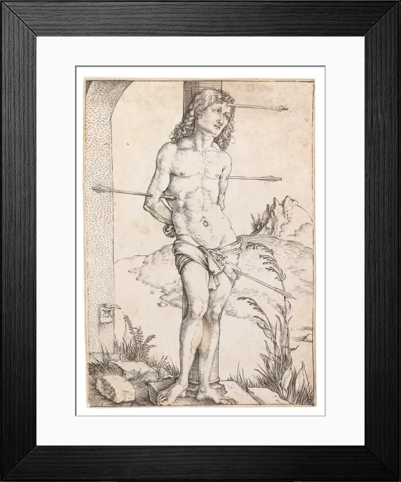 Framed Print : Saint Sebastian at the Column, c. 1500. Creator: Dürer, Albrecht (1471-1528) Framed Print : Saint Sebastian at the Column, c. 1500. Creator: Dürer, Albrecht (1471-1528)