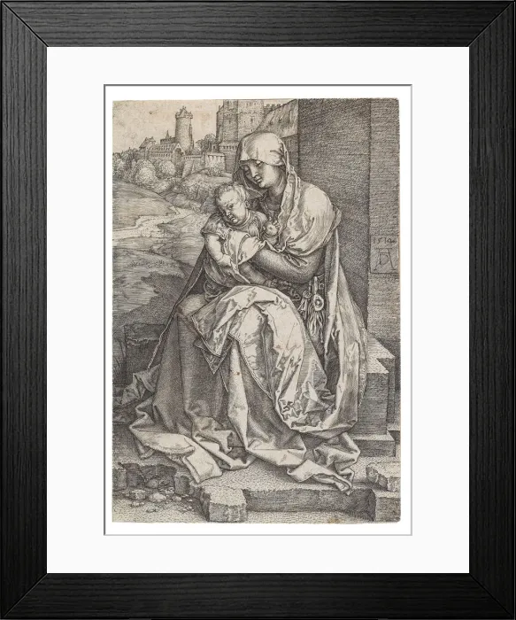 Framed Print : Virgin and Child Seated by the Wall, 1514. Creator: Dürer, Albrecht (1471-1528) Framed Print : Virgin and Child Seated by the Wall, 1514. Creator: Dürer, Albrecht (1471-1528)