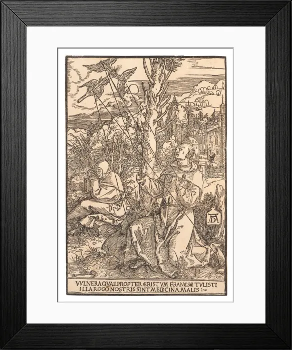 Framed Print : Saint Francis Receiving the Stigmata, c. 1505. Creator: Dürer, Albrecht (1471-1528) Framed Print : Saint Francis Receiving the Stigmata, c. 1505. Creator: Dürer, Albrecht (1471-1528)