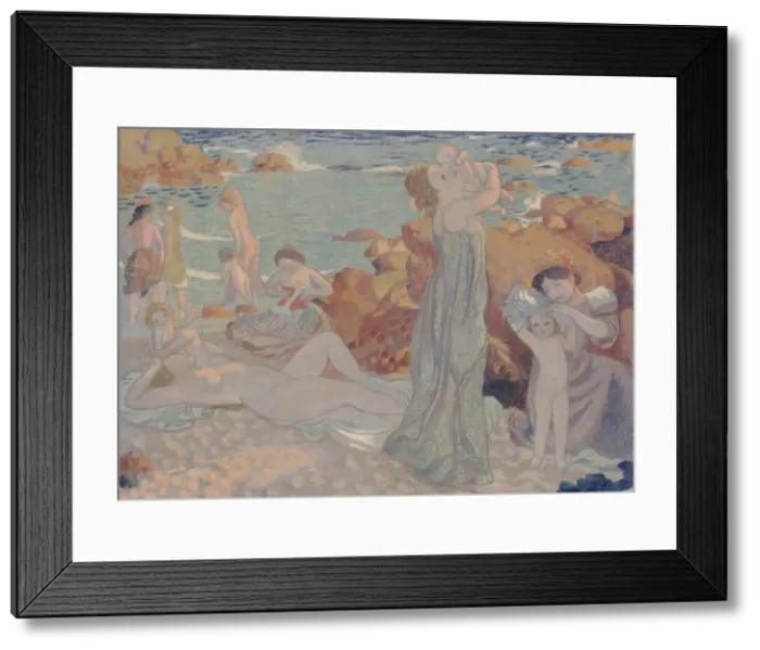 Framed Print : Baigneuses, plage du Pouldu, 1899. Creator: Denis, Maurice (1870-1943) Framed Print : Baigneuses, plage du Pouldu, 1899. Creator: Denis, Maurice (1870-1943)