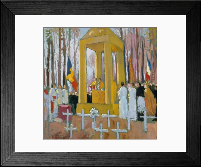 Framed Print : Messe devant la tombe d Ernest Psichari, 1924. Creator: Denis, Maurice (1870-1943) Framed Print : Messe devant la tombe d Ernest Psichari, 1924. Creator: Denis, Maurice (1870-1943)