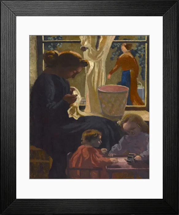 Framed Print : Intimiteou Ravaudeuse ala fenetre, 1903 Framed Print : Intimiteou Ravaudeuse ala fenetre, 1903