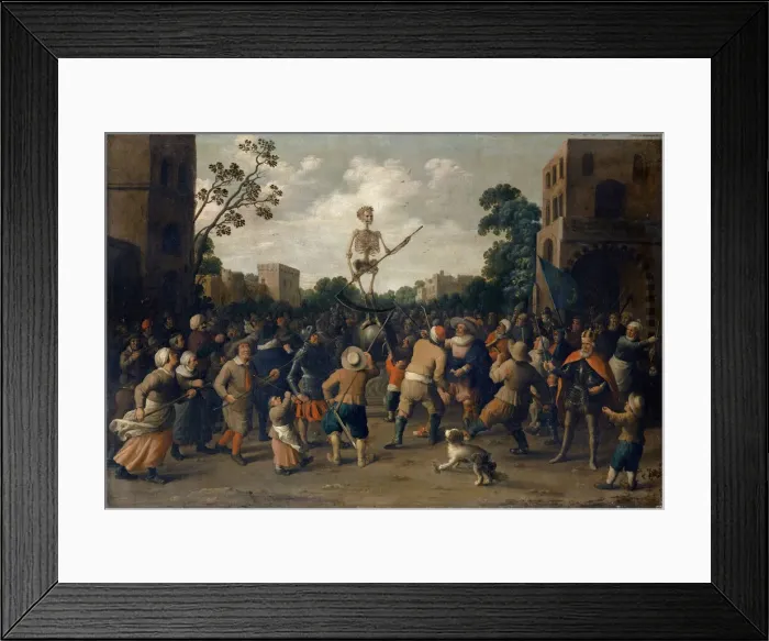 Framed Print : The Fight Against Death, 1625. Creator: Droochsloot, Jost Cornelisz (1586-1666) Framed Print : The Fight Against Death, 1625. Creator: Droochsloot, Jost Cornelisz (1586-1666)