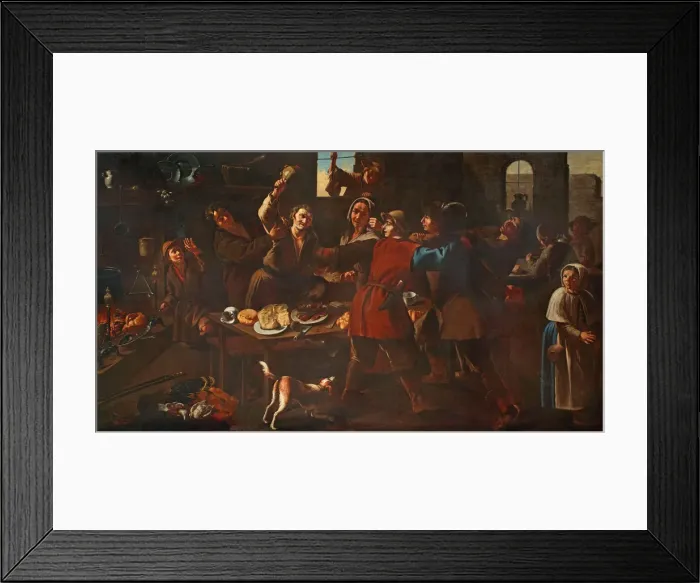 Framed Print : The Brawl. Creator: Cipper, Giacomo Francesco (1664-1736) Framed Print : The Brawl. Creator: Cipper, Giacomo Francesco (1664-1736)