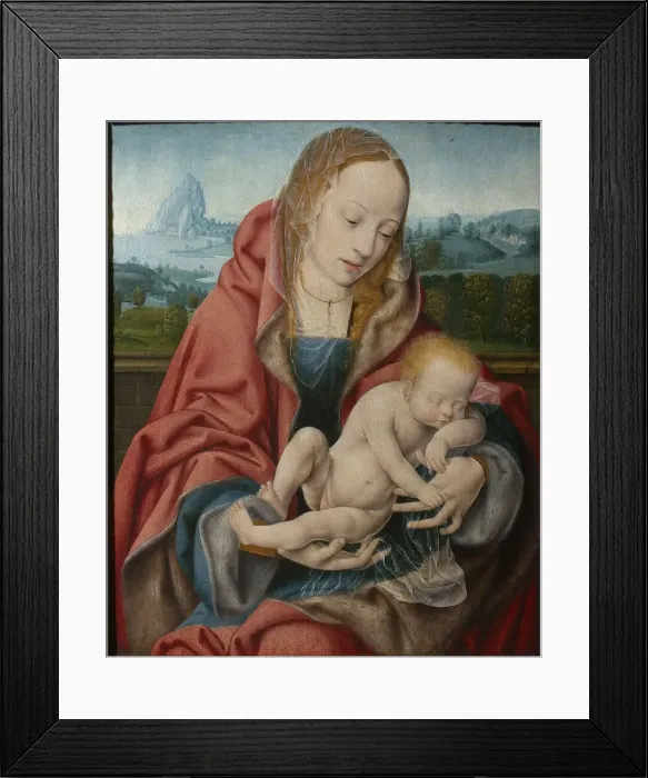 Framed Print : The Virgin with the Sleeping Child, ca 1510-1520. Creator: Cleve, Joos van (ca Framed Print : The Virgin with the Sleeping Child, ca 1510-1520. Creator: Cleve, Joos van (ca