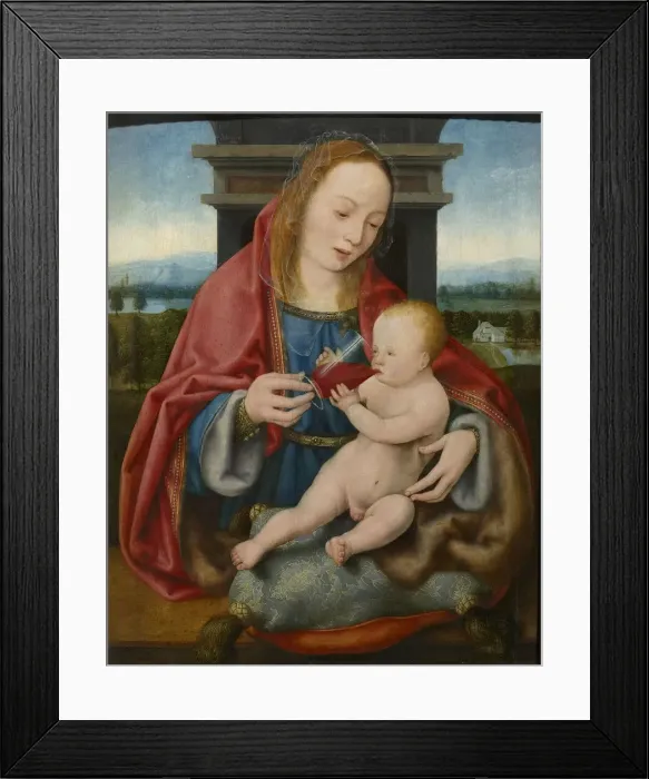 Framed Print : The Virgin with the Infant Christ Drinking Wine, c. 1520. Creator: Cleve, Joos van (ca Framed Print : The Virgin with the Infant Christ Drinking Wine, c. 1520. Creator: Cleve, Joos van (ca