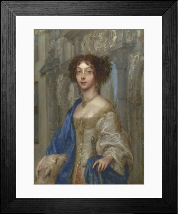 Framed Print : Portrait of a Woman as Saint Agnes, c. 1680. Creator: Coques, Gonzales (1614 / 18-1684) Framed Print : Portrait of a Woman as Saint Agnes, c. 1680. Creator: Coques, Gonzales (1614 / 18-1684)