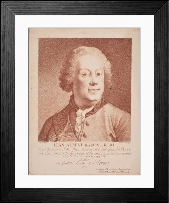 Framed Print : Portrait of Baron Johann Albrecht von Korff (1697-1766), Mid of the 18th cen Framed Print : Portrait of Baron Johann Albrecht von Korff (1697-1766), Mid of the 18th cen