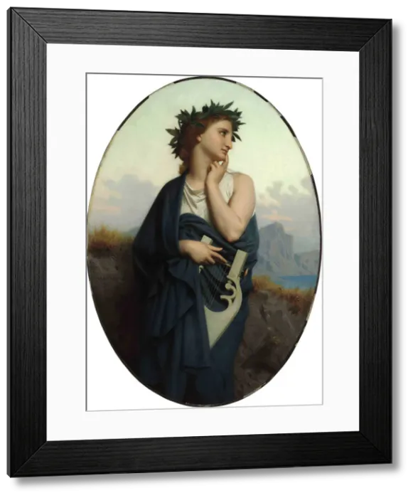Framed Print : The Muse (Philomele), 1861. Creator: Bouguereau, William-Adolphe (1825-1905) Framed Print : The Muse (Philomele), 1861. Creator: Bouguereau, William-Adolphe (1825-1905)
