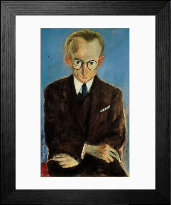 Framed Print : Portrait of Paul Fechter (1880-1958), 1925. Creator: Cassel, Pol (Paul) (1892-1945) Framed Print : Portrait of Paul Fechter (1880-1958), 1925. Creator: Cassel, Pol (Paul) (1892-1945)