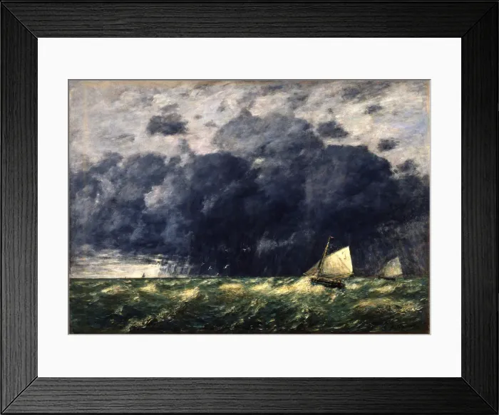 Framed Print : Un grain, 1886. Creator: Boudin, Eugene-Louis (1824-1898) Framed Print : Un grain, 1886. Creator: Boudin, Eugene-Louis (1824-1898)