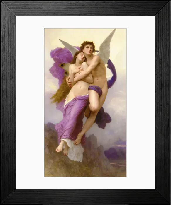 Framed Print : The abduction of Psyche, 1895. Creator: Bouguereau, William-Adolphe (1825-1905) Framed Print : The abduction of Psyche, 1895. Creator: Bouguereau, William-Adolphe (1825-1905)