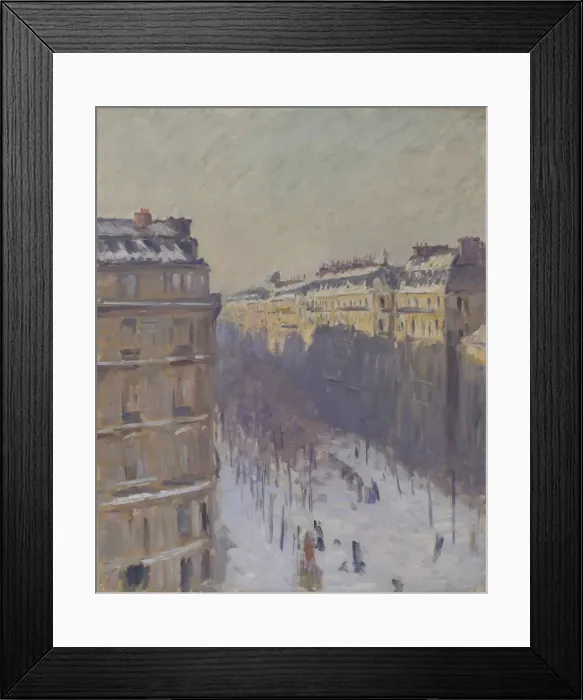 Framed Print : Boulevard Haussmann, effet de neige, 1879-1881. Creator: Caillebotte, Gustave (1848-1894) Framed Print : Boulevard Haussmann, effet de neige, 1879-1881. Creator: Caillebotte, Gustave (1848-1894)