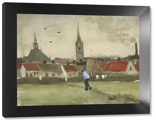 View of The Hague with Nieuwe Kerk, 1882. Creator: Gogh, Vincent, van (1853-1890)