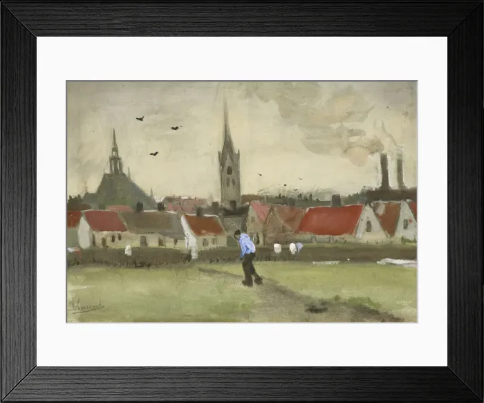 Framed Print : View of The Hague with Nieuwe Kerk, 1882. Creator: Gogh, Vincent, van (1853-1890) Framed Print : View of The Hague with Nieuwe Kerk, 1882. Creator: Gogh, Vincent, van (1853-1890)