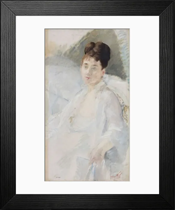 Framed Print : The Convalescent. Portrait of a Woman in White, 1877-1878 Framed Print : The Convalescent. Portrait of a Woman in White, 1877-1878
