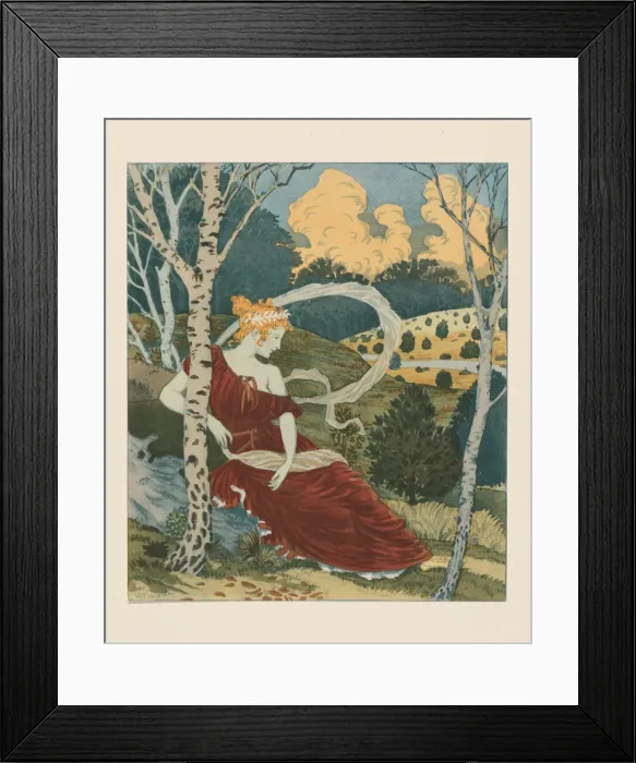 Framed Print : Dans les bois, ca 1899. Creator: Grasset, Eugene (1841-1917) Framed Print : Dans les bois, ca 1899. Creator: Grasset, Eugene (1841-1917)
