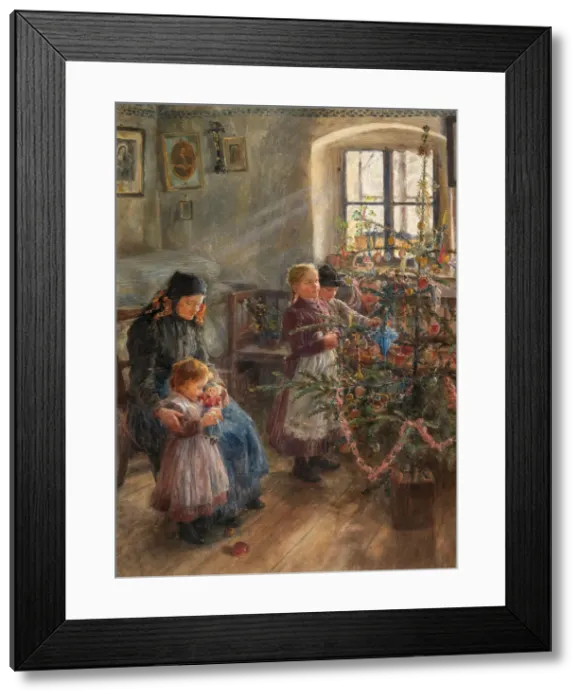 Framed Print : On Christmas day. Creator: Czech, Emil (1862-1929) Framed Print : On Christmas day. Creator: Czech, Emil (1862-1929)