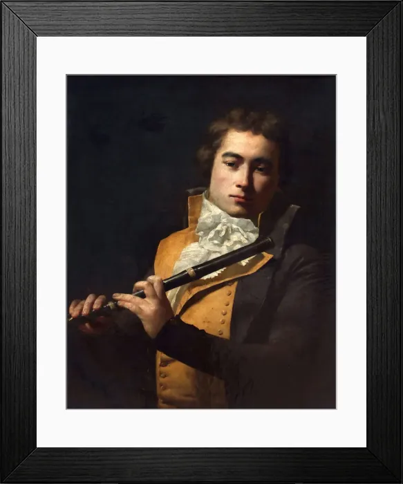 Framed Print : Portrait of the composer and flautist Francois Devienne (1759-1803), ca 1792