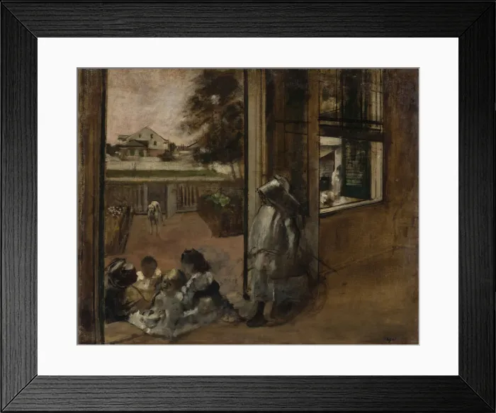 Framed Print : Courtyard of a House in New Orleans, 1872-1873. Creator: Degas, Edgar (1834-1917) Framed Print : Courtyard of a House in New Orleans, 1872-1873. Creator: Degas, Edgar (1834-1917)